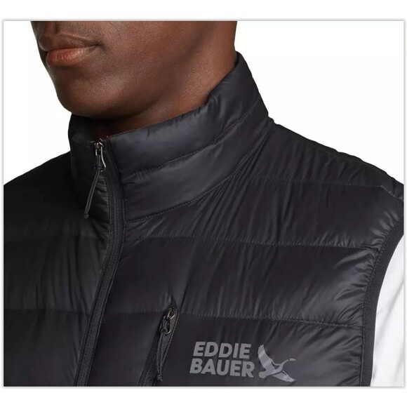 Eddie Bauer Down Vest GRAY 550 Fill Power Storm Repel Classic Fit Zip Pocket XXL - Picture 2 of 8